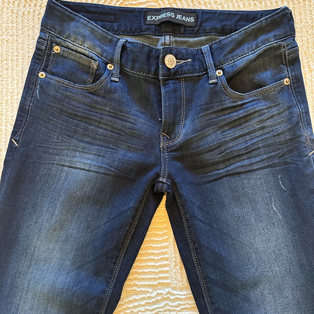 Express Dark Blue Stella low rise skinny Jean - Picture 4 of 12